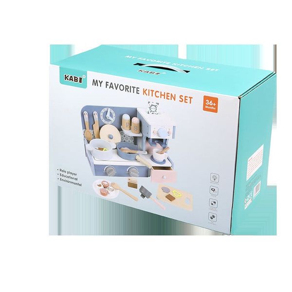 Bộ đồ chơi làm bánh bằng gỗ – Mô hình bếp làm bánh mini kèm phụ kiện, phát triển kỹ năng cho bé