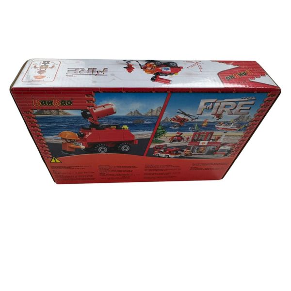 Bộ lắp ráp xe cứu hỏa mini có vòi rồng & nhân vật lính cứu hỏa – đồ chơi lắp ghép cho bé