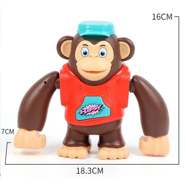 Khỉ nhún nhảy biết nhào lộn, vui nhộn, có nhạc & đèn – monkey electric tumble toy