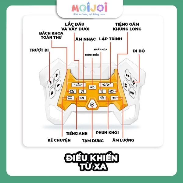 Đồ chơi mô hình khủng long Robot điều khiển, hát, gầm rũ, đi lại, phát sáng, tạo hiệu ứng phun lửa