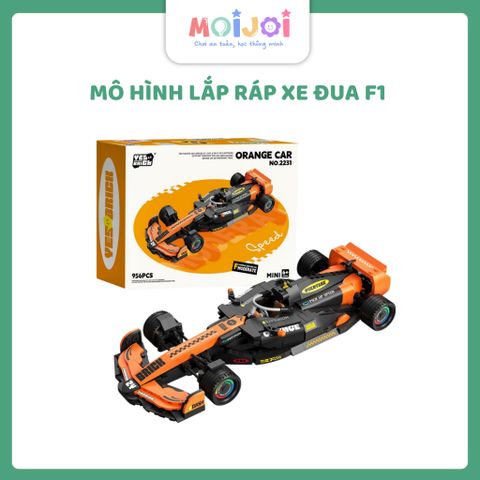Mô hình lắp ráp xe đua F1 Yes Brick – trang trí, trưng bày (màu cam / màu hồng)