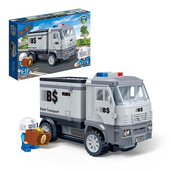 Đồ chơi lắp ráp xe cảnh sát vận chuyển tiền ngân hàng Banbao 7016 (145 PCS)
