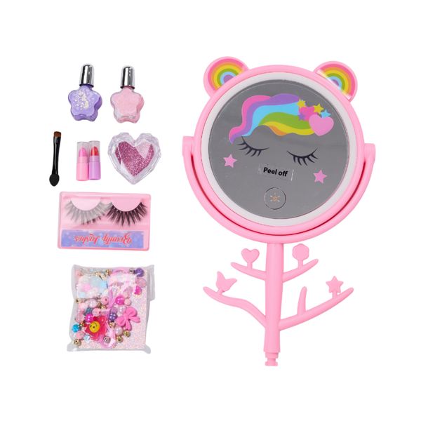 Bộ đồ chơi trang điểm kỳ lân có gương đứng cho bé gái