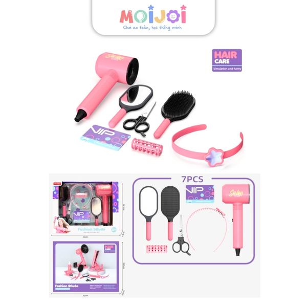 Bộ đồ chơi tạo kiểu tóc 7 món – Fashion Studio Hair Care, mô phỏng salon cho bé
