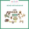 Bộ nội thất nhà búp bê – Đồ chơi bằng gỗ mô hình thế giới thu nhỏ xinh xắn, lắp ráp sáng tạo