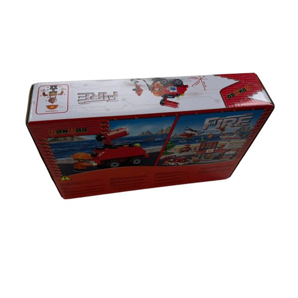 Bộ lắp ráp xe cứu hỏa mini có vòi rồng & nhân vật lính cứu hỏa – đồ chơi lắp ghép cho bé