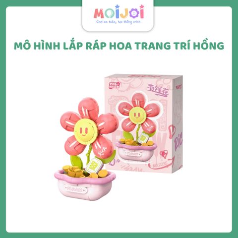 Mô hình lắp ráp hoa trang trí hồng pastel – 706 chi tiết (2235)