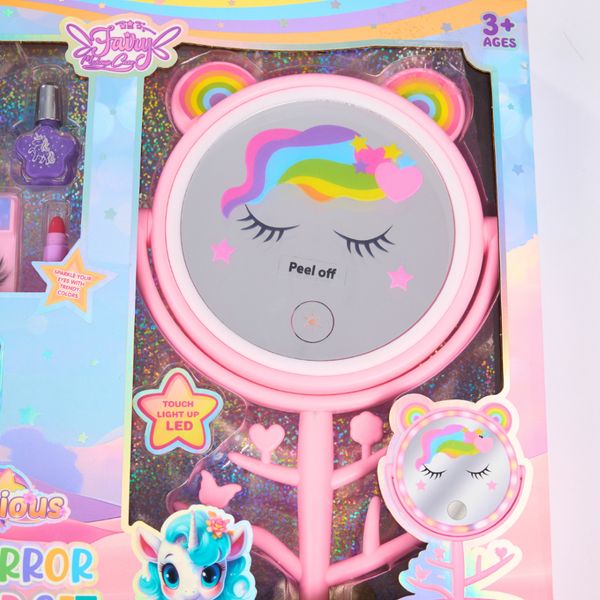 Bộ đồ chơi trang điểm kỳ lân có gương đứng cho bé gái