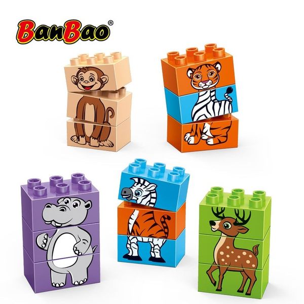 Đồ chơi lắp ráp động vật chủ đề sở thú cho bé BanBao 9003 (15 chi tiết)