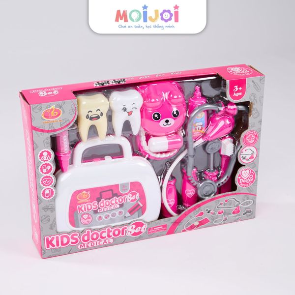 Bộ đồ chơi bác sĩ nha khoa cho bé – Kids Doctor Set Medical, hộp vali kèm phụ kiện