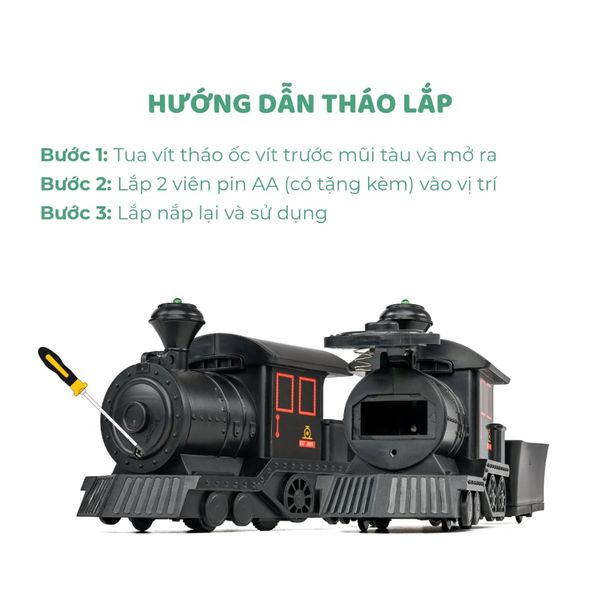 Tàu hỏa cổ điển đi theo nét vẽ – Đồ chơi STEAM sáng tạo cho bé