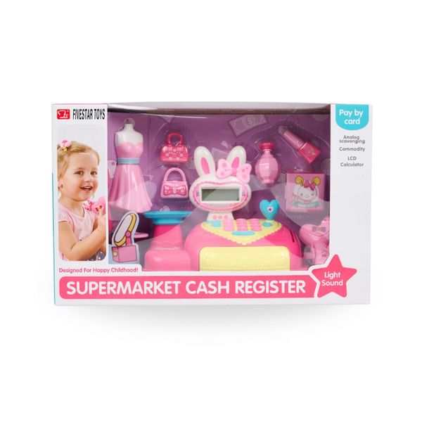 Bộ đồ chơi máy tính tiền siêu thị – Supermarket Cash Register, có đèn & âm thanh, phụ kiện thời trang cho bé