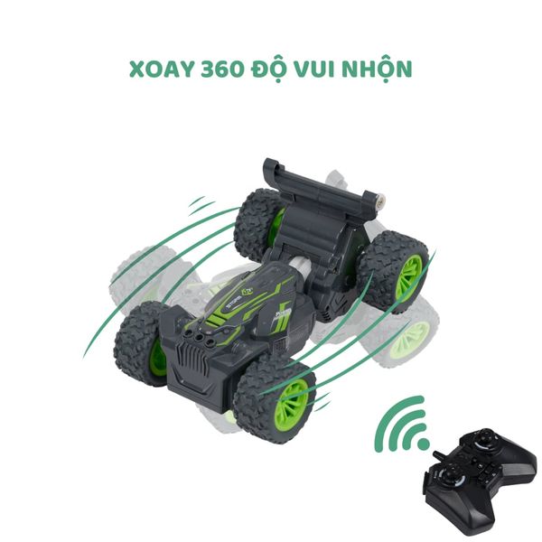 Ô tô điều khiển từ xa RC Stunt Fast Racing – Xoay 360 độ, xoắn khung, vượt chướng ngại, 2.4G
