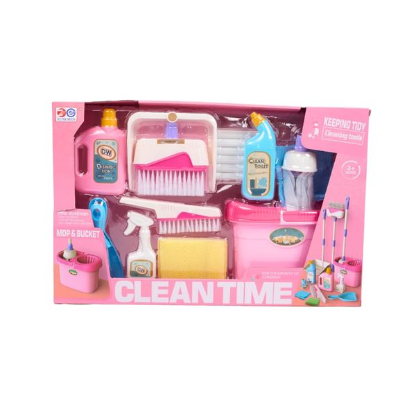 Bộ đồ chơi dụng cụ vệ sinh CLEAN TIME – Đồ chơi mô phỏng dọn dẹp nhà cửa cho bé