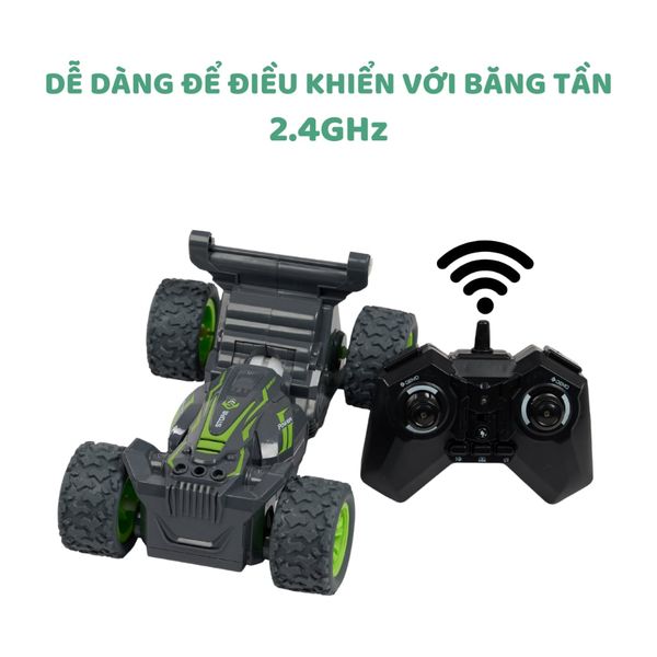 Ô tô điều khiển từ xa RC Stunt Fast Racing – Xoay 360 độ, xoắn khung, vượt chướng ngại, 2.4G