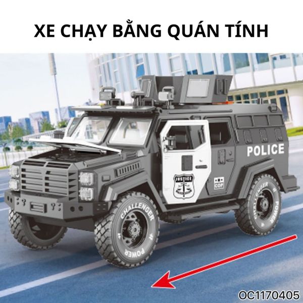 mô hình Xe cảnh sát CITY SERIES – đồ chơi Xe tuần tra đa chức năng (có đèn & âm thanh)