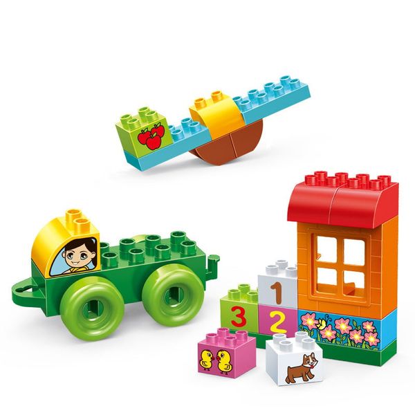 Đồ chơi lắp ráp Xe kéo & nhà nhỏ Cho bé 3+ BanBao 9007 (22 chi tiết)