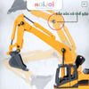 Đồ chơi xe máy xúc công trình, máy xúc điều khiển cơ học, nhiều khớp xoay linh hoạt tỉ lệ xe 1:14
