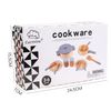 Bộ đồ chơi dụng cụ nấu ăn bằng gỗ tự nhiên – Nồi, chảo, chén dĩa và muỗng, an toàn cho bé