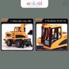 Đồ chơi xe máy xúc công trình, máy xúc điều khiển cơ học, nhiều khớp xoay linh hoạt tỉ lệ xe 1:14