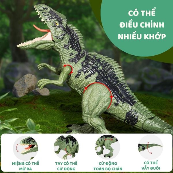 Đồ chơi khủng long phun lửa có âm thanh và đèn  – kích thích tư duy & khám phá thế giới khủng long
