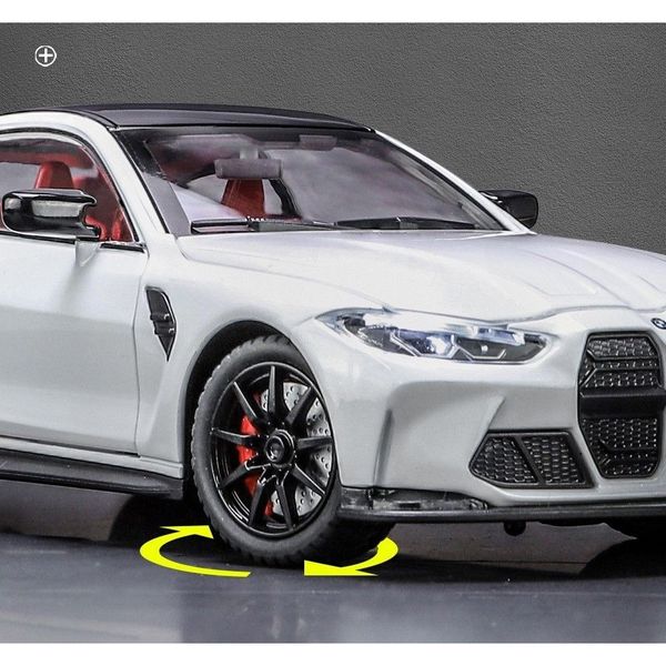 BMW Xe mô hình BMW M4 tỉ lệ 1:24 thiết kế thể thao sang trọng Hợp kim ABS LED âm thanh bánh xe linh hoạt màu sắc đa dạng
