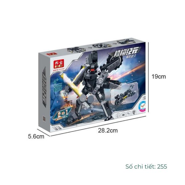 Đồ chơi lắp ráp robot biến hình BanBao 6319 – bộ robot mech II 2in1 (255 chi tiết)