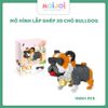 Đồ chơi lắp ráp mô hình chó Pit bull đeo kính 3D WL9147 (hơn 1000 chi tiết)