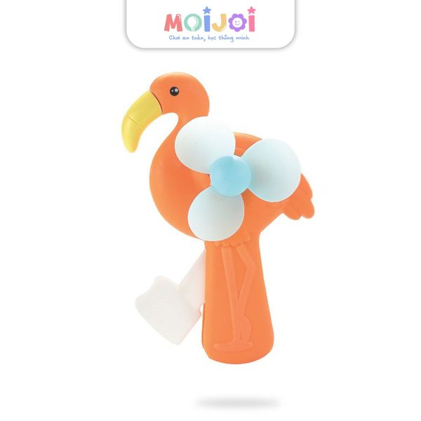 Quạt cầm tay mini hình chim hồng hạc – flamingo fan toys series – đồ chơi gió mát cho bé
