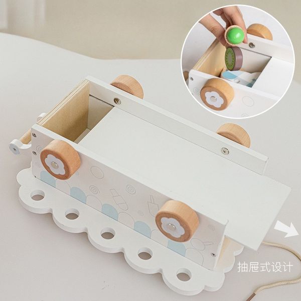 Xe bán kem bằng gỗ – Đồ chơi bán hàng cho bé, nhiều loại kem và phụ kiện đi kèm