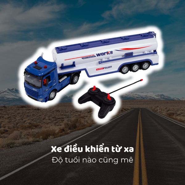 Đồ chơi xe bồn điều khiển từ xa Transport Truck – Mô hình xe chở dầu chuyên dụng (55 cm)