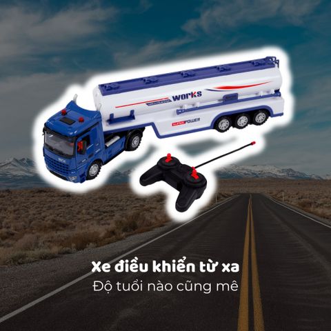 Đồ chơi xe bồn điều khiển từ xa Transport Truck – Mô hình xe chở dầu chuyên dụng (55 cm)