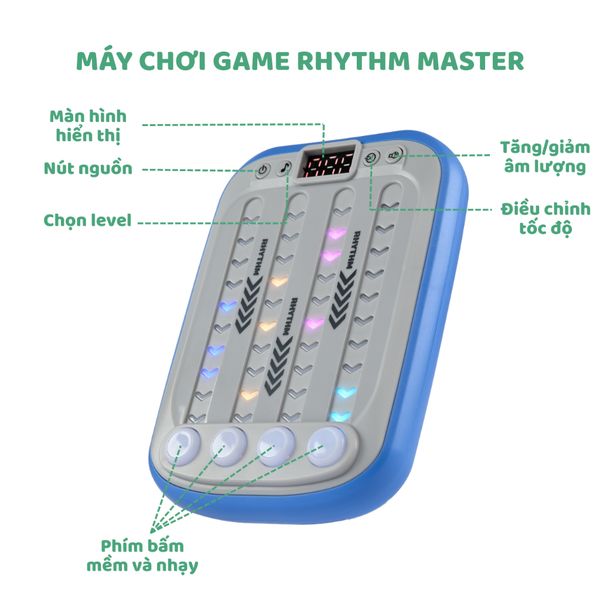 Máy chơi game Rhythm Master – Đồ chơi phản xạ theo nhịp cho bé