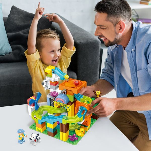 Đồ chơi lắp ráp máng trượt thú rừng BanBao 9725 (110 chi tiết) – bộ xếp hình cho bé 3+ tuổi