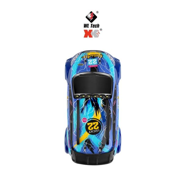 Xe drift 4WD mini 1/28 điều khiển từ xa – Hợp kim cao cấp, đèn LED, giảm xóc 4 bánh, pin 7.4V 400mAh