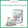 Mô hình lắp ráp xe máy hoa vintage 2192 - Decor Bàn học cho bé 6+ (660 chi tiết)