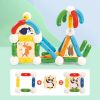 Đồ chơi xếp hình nam châm xếp hình cho bé Rainbow Magnetic Sticks (45/72 chi tiết)
