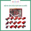 Bộ xe cứu hỏa hợp kim 15 chiếc – mô hình xe cứu hỏa tỉ lệ 1:64