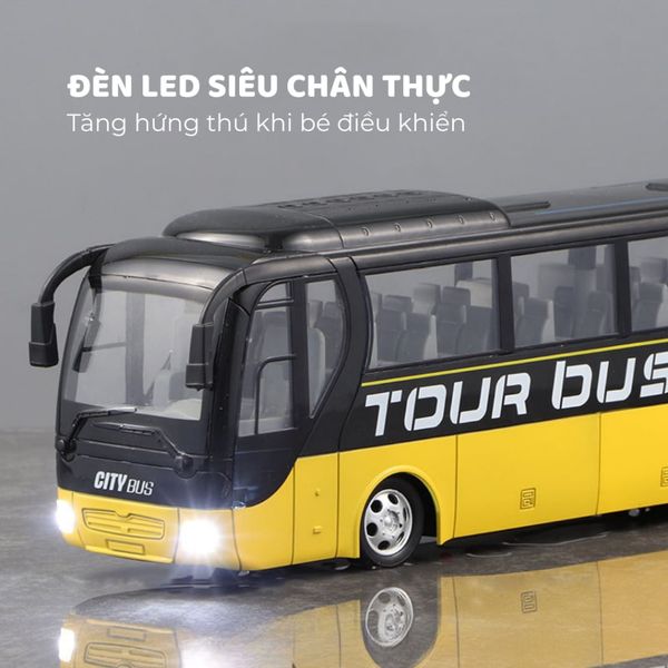 Mô hình xe buýt điều khiển từ xa cỡ lớn tỷ lệ 1:20 – Có đèn, chạy mượt, pin sạc tiện lợi