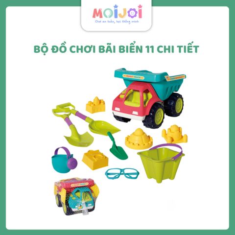 Bộ đồ chơi xúc cát đi biển – Xe ben kèm dụng cụ chơi cát sáng tạo cho bé (11 chi tiết)