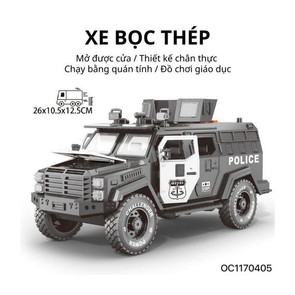 mô hình Xe cảnh sát CITY SERIES – đồ chơi Xe tuần tra đa chức năng (có đèn & âm thanh)
