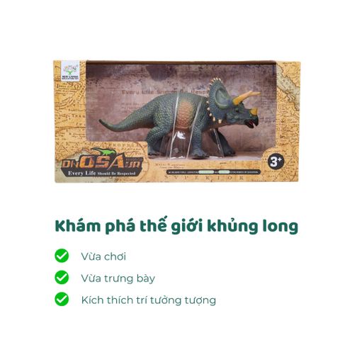Mô hình khủng long Triceratops – Đồ chơi giáo dục an toàn cho bé 3+ Moijoi Store