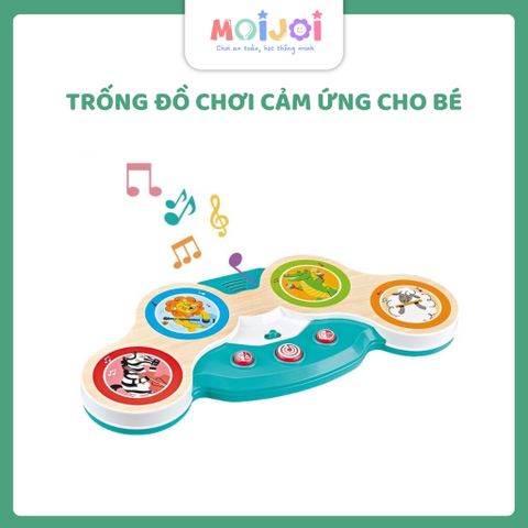 Đồ chơi âm nhạc cho bé 1 tuổi. Trống cảm ứng Touch Clapping Drum (Có Đèn LED, Nhạc)