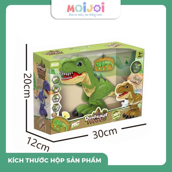 Khủng long điều khiển từ xa RC dinosaur – mô hình T-Rex phát sáng, xoay 360 độ