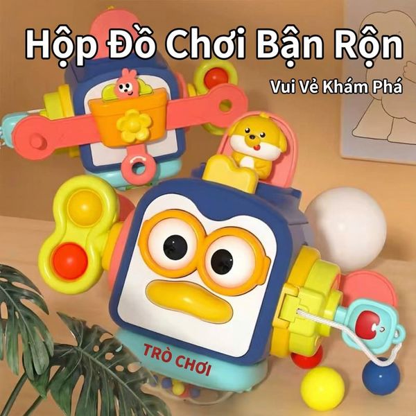 Hộp đồ chơi bận rộn Mini Busy Box hình chim cú – Phát triển kỹ năng vận động tinh cho bé