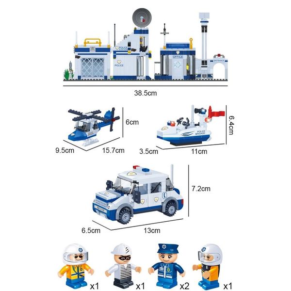 Đồ chơi lắp ráp đồn cảnh sát Police Station BanBao 8341 (718 chi tiết)