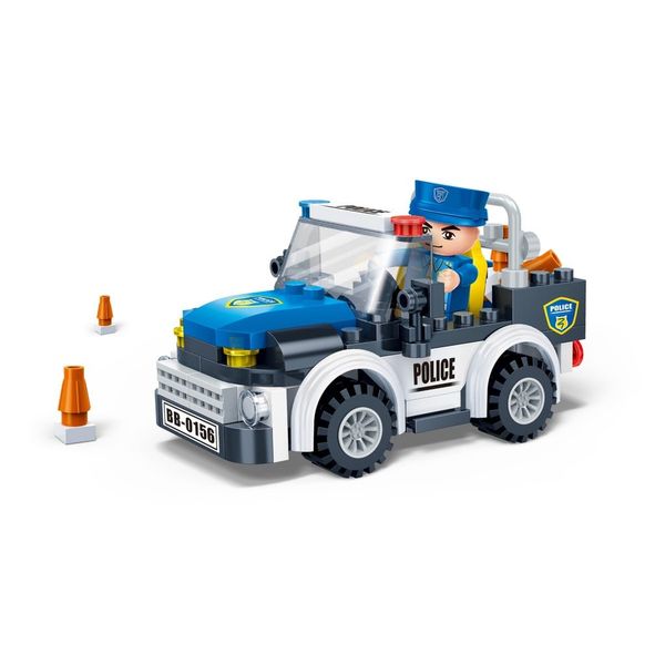 Đồ chơi lắp ráp Xe cảnh sát Pull-Back Police Car BanBao 7017 (88 chi tiết)