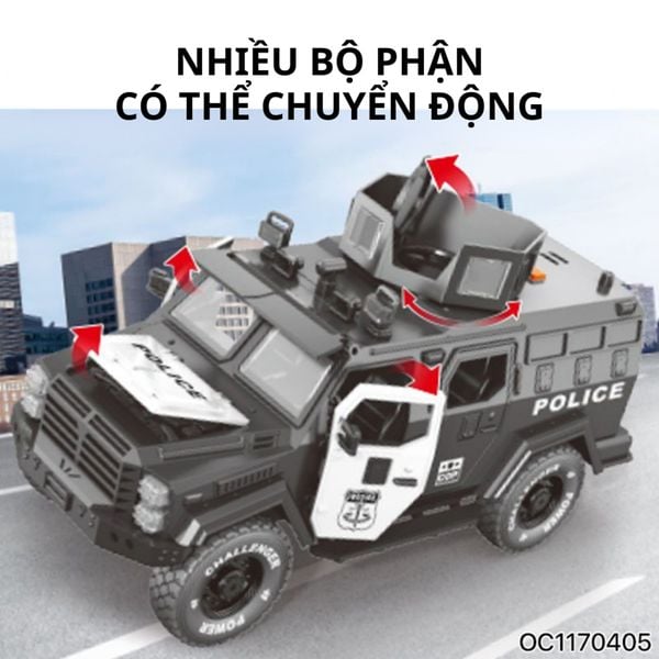 mô hình Xe cảnh sát CITY SERIES – đồ chơi Xe tuần tra đa chức năng (có đèn & âm thanh)