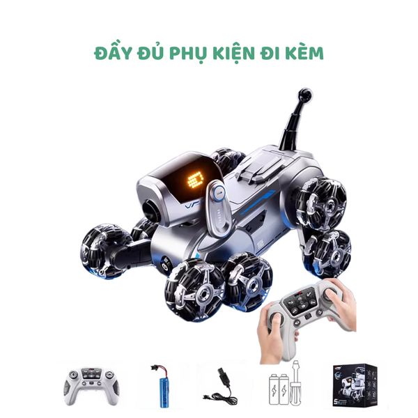 Chó robot điều khiển từ xa – Dog RC thông minh, di chuyển đa hướng, kèm pin sạc