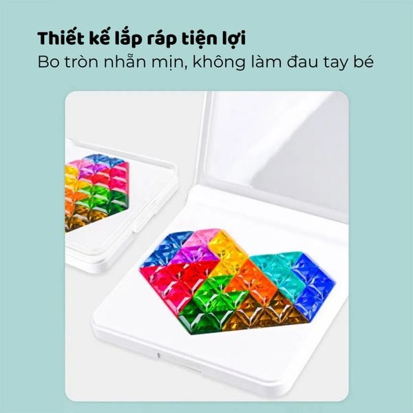Bộ đồ chơi xếp hình IQ Heart-shaped – Trò chơi trí tuệ ghép hình tim cho bé và người lớn